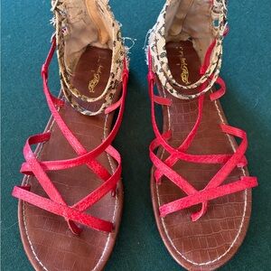 Stylish Red and Brown Girl size/Women's Sandals.